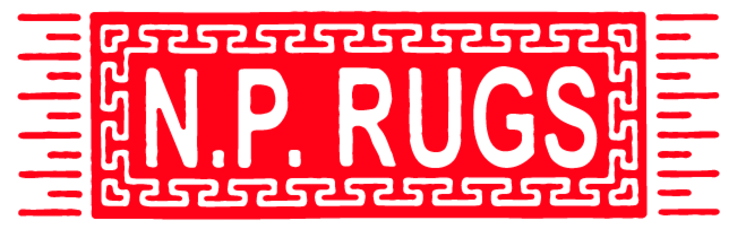 The old N.P. Rugs logo, a red woven label