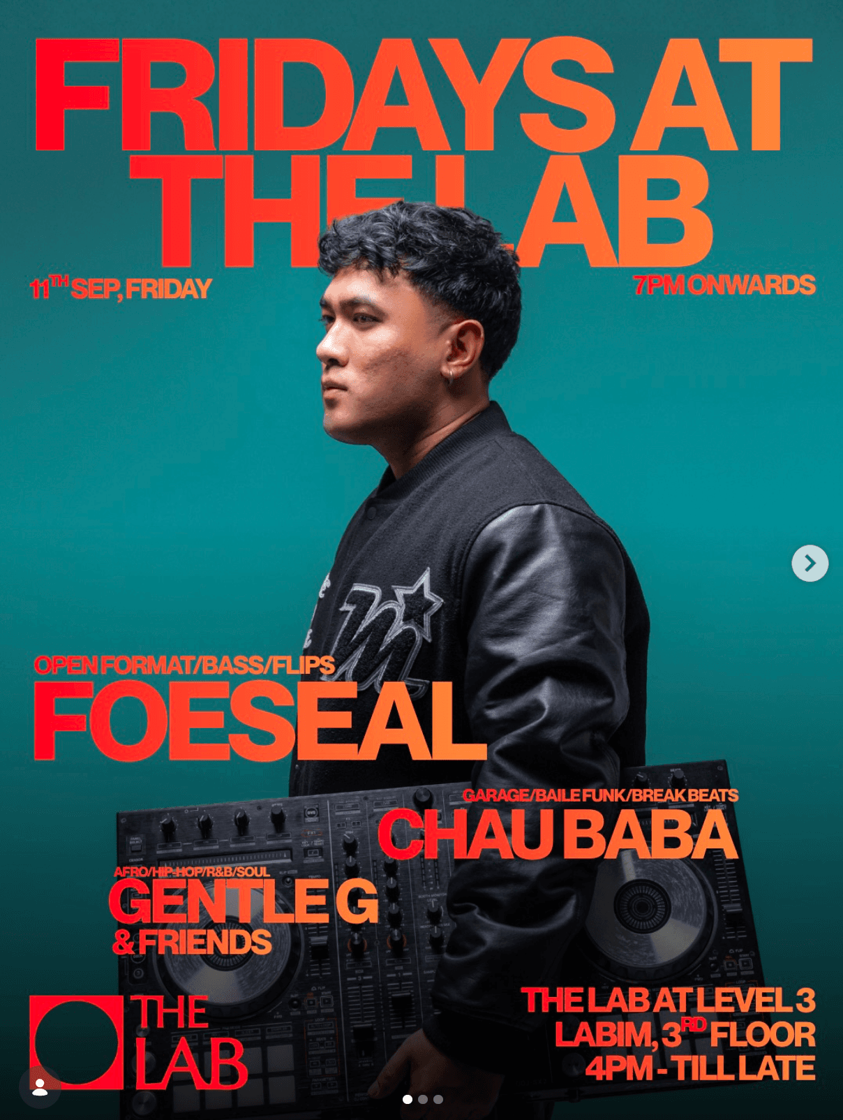 Fridays at The Lab event poster