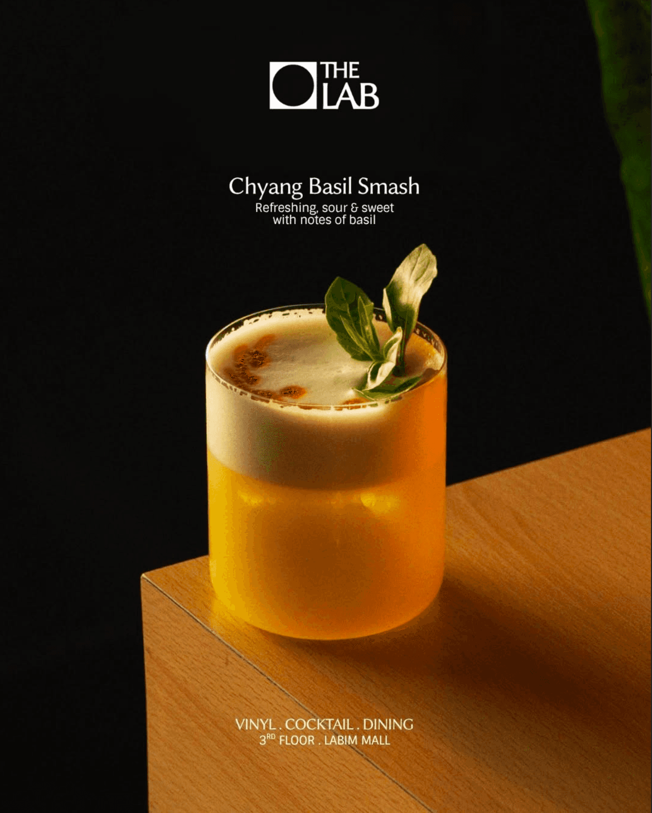 Chyang Basil Smash cocktail poster